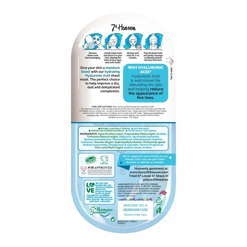 7 Heaven Hyaluronic Acid Mask , 1 units - Image 2