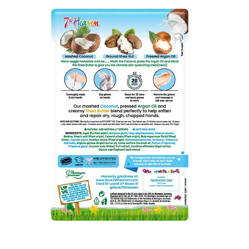 7 Heaven Coconut Moisturising Hand Mask , 1 units - Image 2