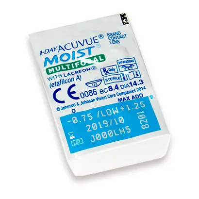 Acuvue 1 Day Moist Daily Multifocal Lenses , 30 units - -3.00, 8.4, Medium, 14.30 - Image 2
