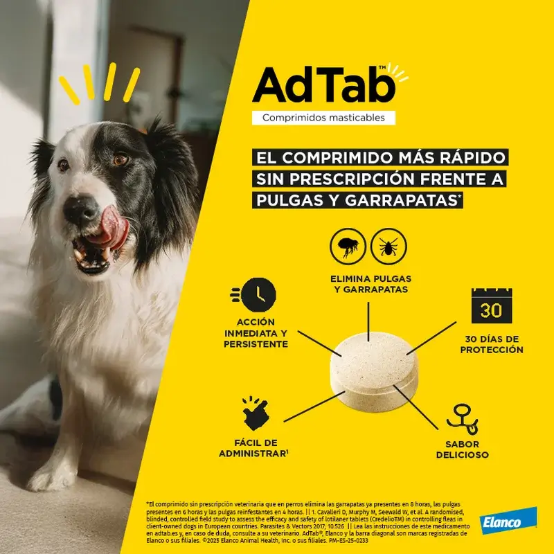 Adtab 225Mg Chewable Tablets Dogs 5.5-11kg, 2 Tablets - Image 2
