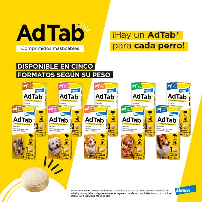 Adtab 225Mg Chewable Tablets Dogs 5.5-11kg, 2 Tablets - Image 4