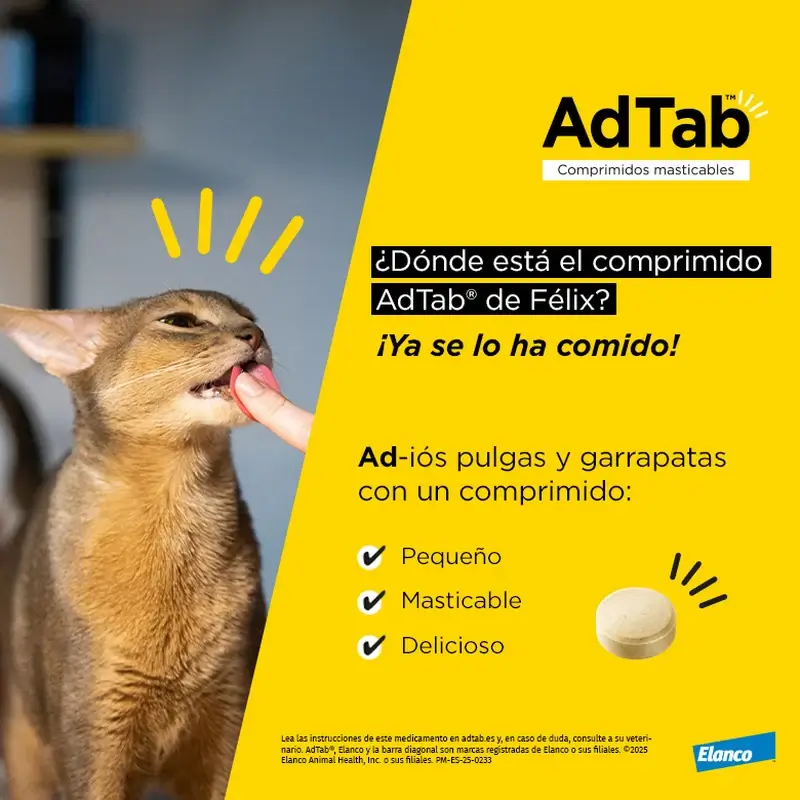 Adtab 48Mg Chewable Tablets Cats 2-8Kg, 6 Tablets - Image 5