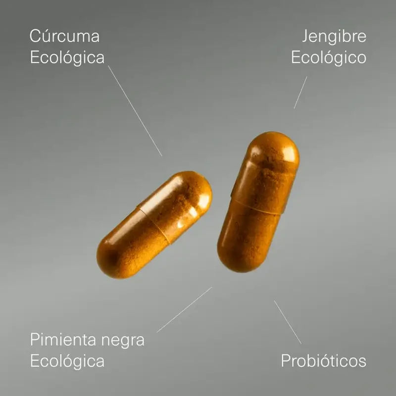 Aldous Bio Turmeric With Ginger And Black Pepper With Probiotics, 2X250 Capsules - Image 3