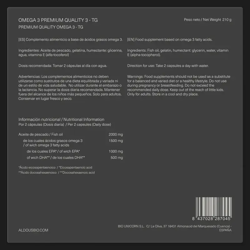 Aldous Bio Omega 3 Premium Capsules, 150 capsules - Image 7