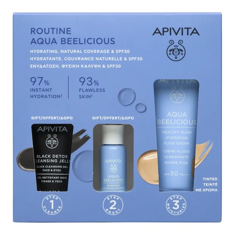 Apivita Aqua Beelicious Colour Cream Spf30, 1 set - Image 2