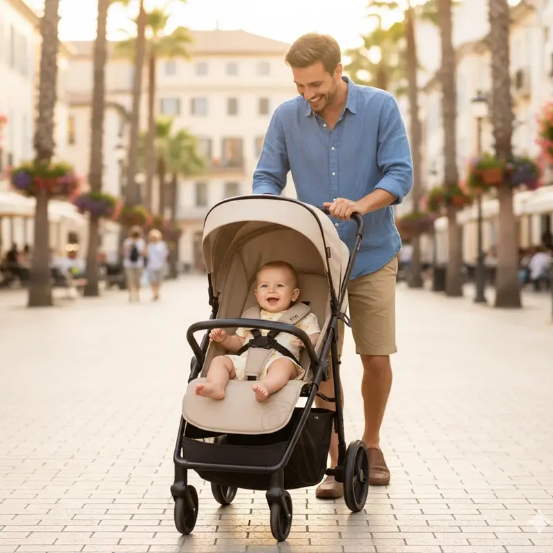 Asalvo Stroller Fiyi Beige - Image 5