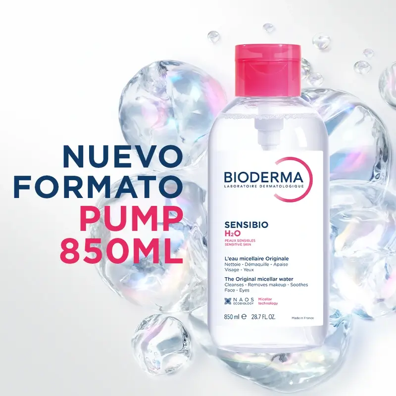 Bioderma Sensibio H2O PUMP Sensitive Skin Micellar Solution 850ml - Image 3