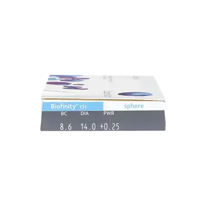 Biofinity Spherical Monthly Lenses , 3 units - -3.25, 8.6, 14.0 - Image 3