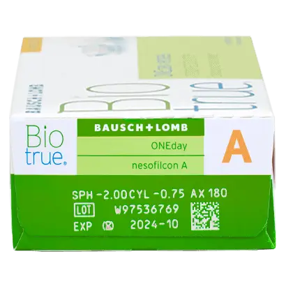 Biotrue One Day Daily Toric Lenses , 30 units - -9.00, -1.25, 120, 8.4, 14.50 - Image 2