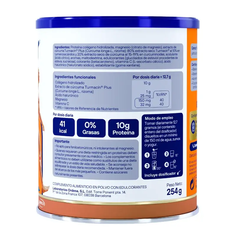 Colnatur Complex Collagen Turmeric Peach Flavour, 254 g - Image 2