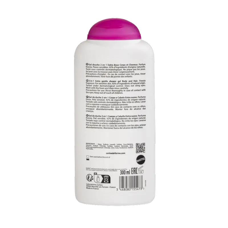 Corine De Farme 2 In 1 Shower Gel Barbie, 300 ml - Image 2