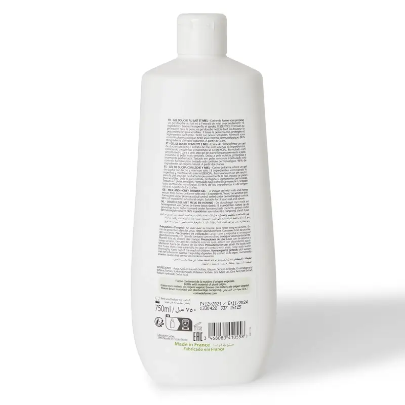 Corine De Farme Milk & Honey Shower Gel , 750 ml - Image 2