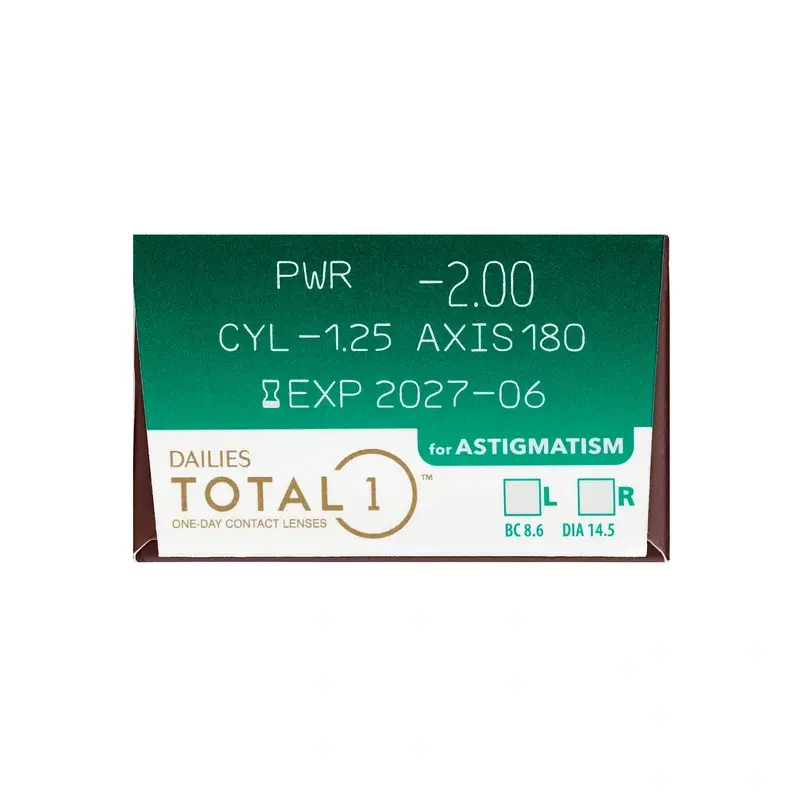 Dailies Total1 Daily Toric Lenses , 30 units - -1.00, -1.25, 150, 8.6, 14.50 - Image 5