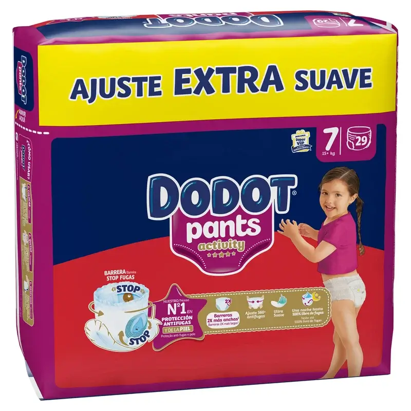 Dodot Activity Pants Nappy Pants Size 7, 15kg+, 29 Nappies - Image 3