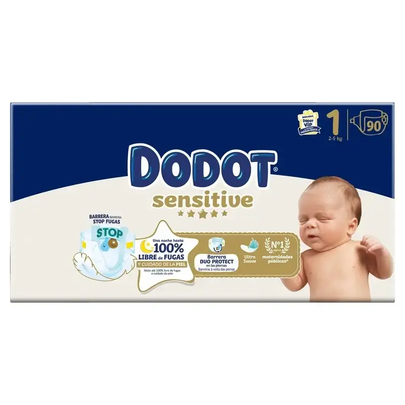 Dodot Sensitive Jumbo Sensitive Nappy Pack Size 1, 2x90 Units - Image 3