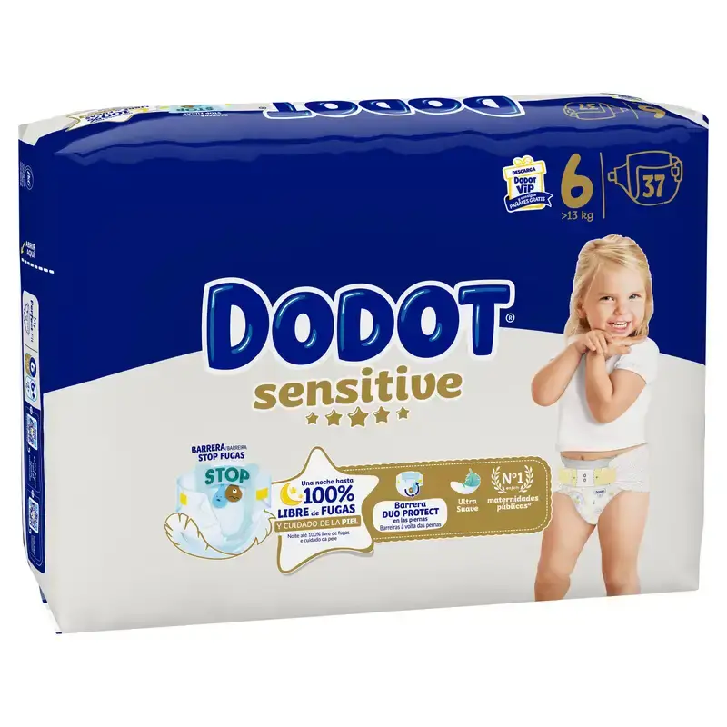 Dodot Sensitive Size 6, >13kg, 37 Nappies - Image 4