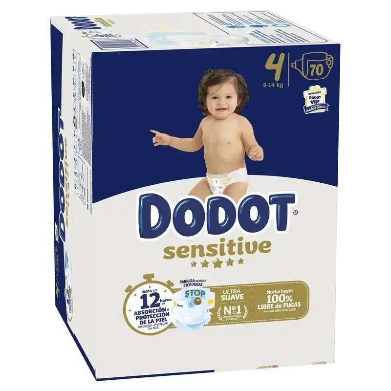 Dodot Sensitive Box Size 4, 2x70 Nappies - Image 3