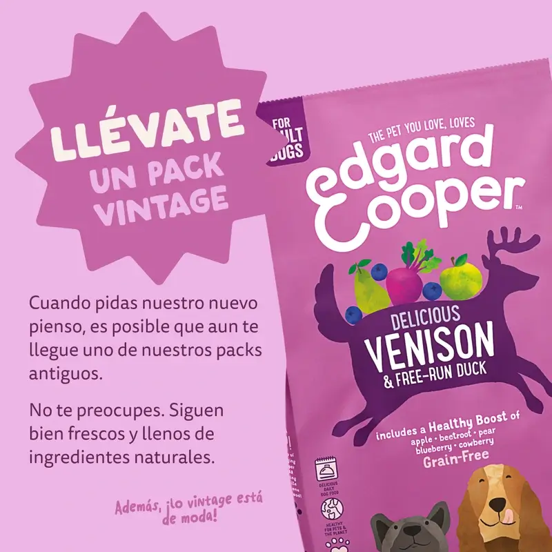 Edgard & Cooper Medium Adult Dog Food With Fresh Venison & Duck , 1 kg - Image 12