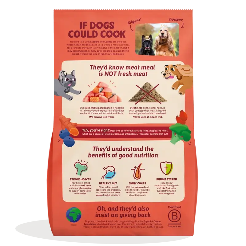 Edgard & Cooper Medium Senior Dog Food With Fresh Chicken & Salmon , 7 kg - Image 2
