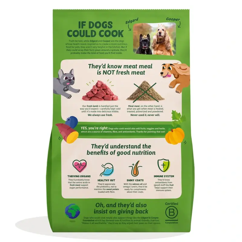 Edgard & Cooper Miniature Adult Dog Food With Fresh Lamb , 3 kg - Image 2