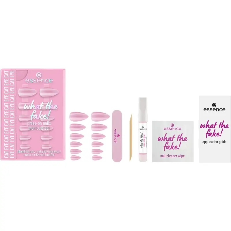 Essence Manicure Set With False Nails What The Fake! Press-On Nails 02 , 28 pieces - Image 2