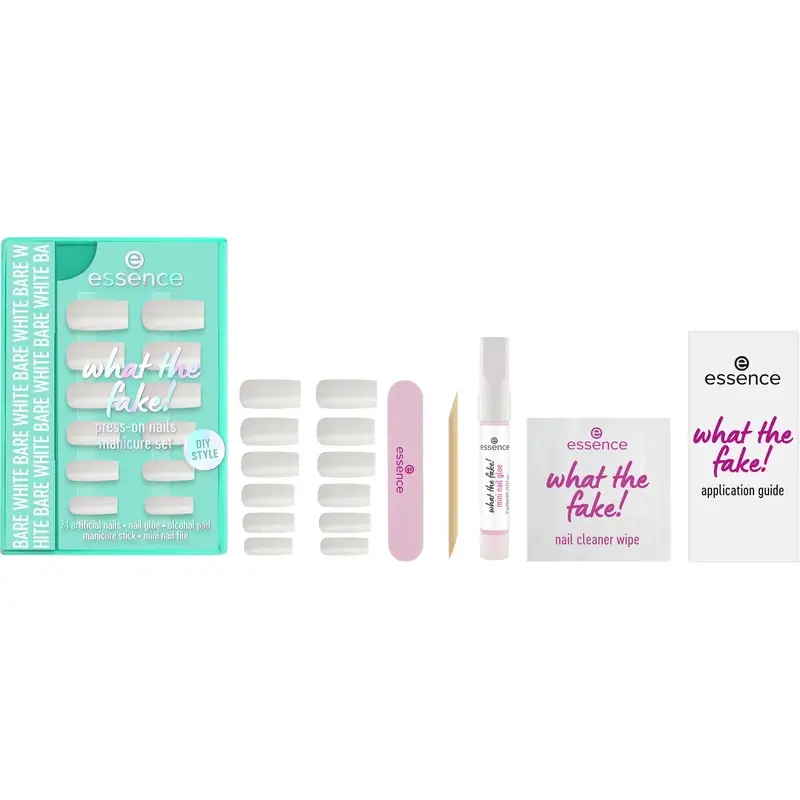 Essence Manicure Set With False Nails What The Fake! Press-On Nails 04 , 28 pieces - Image 2
