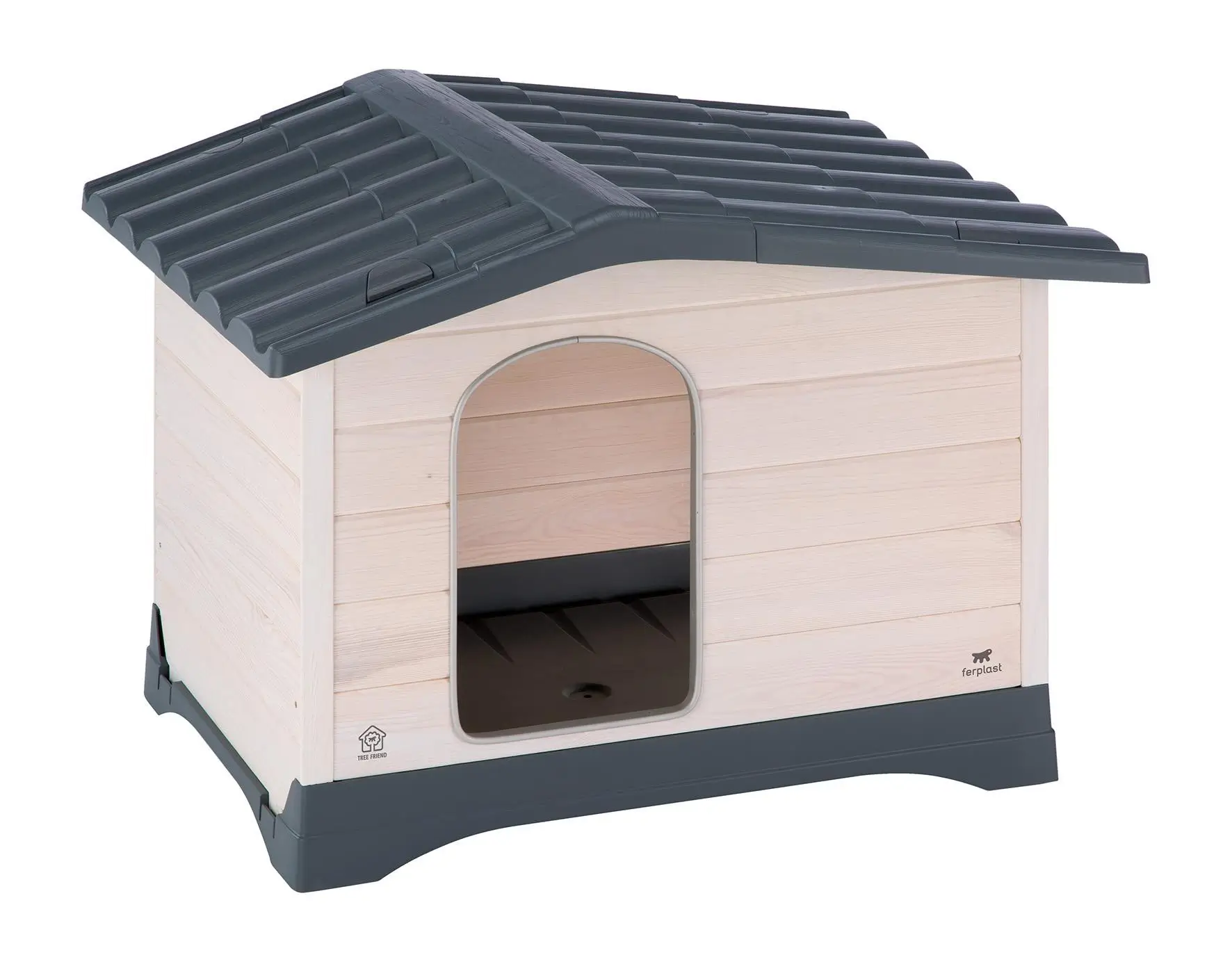 Ferplast Exte Wooden Resin Large Dog Kennel 90 88x72x66 Cm
