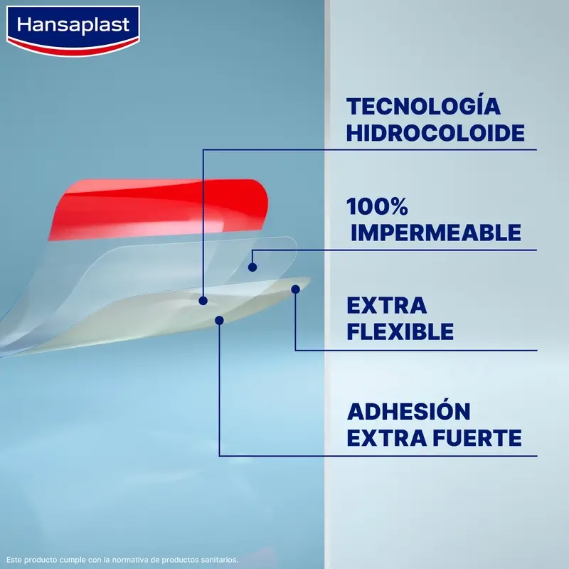 Hansaplast Second Skin Protection Hydrocolloid Dressing Size S , 10 dressings 1,9x6cm - Image 3