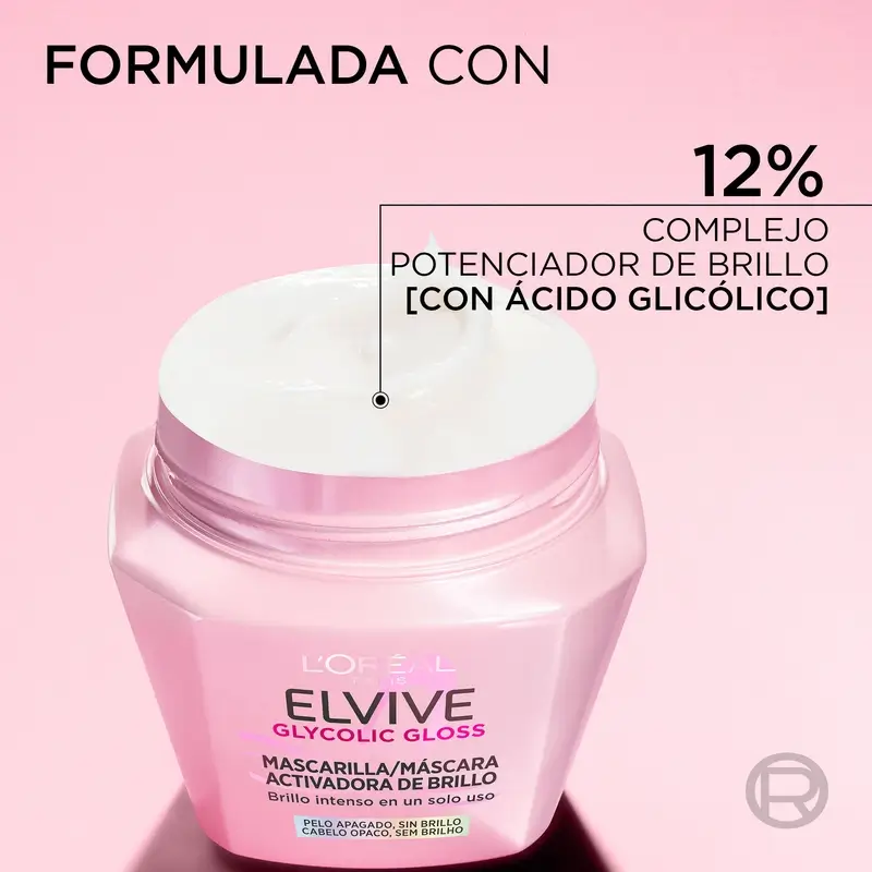 L'Oréal Paris Elvive Glycolic Gloss Shine Activating Mask, 310 ml - Image 5