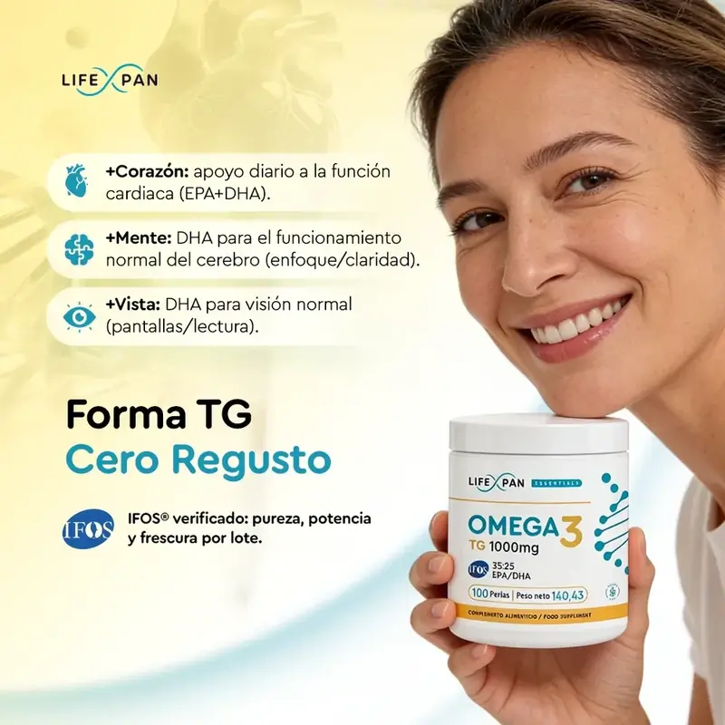Lifexpan Omega 3 Ultra Pure Ifos 1000 Mg , 100 capsules - Image 6