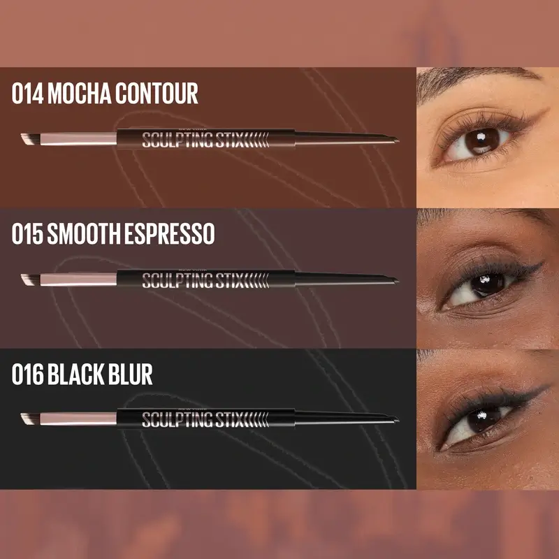 Maybelline New York Sculpting Stix Eyeliner 2 In 1, Black Blur 016, 0,7G - Image 14