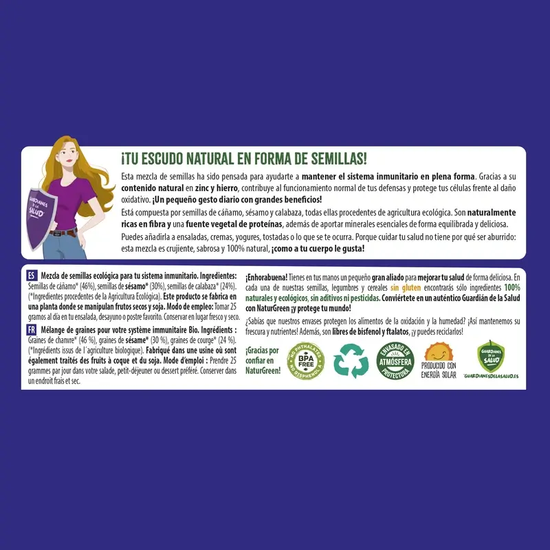 Naturgreen Organic Seeds For Your Immune System, 175 grams - Image 3