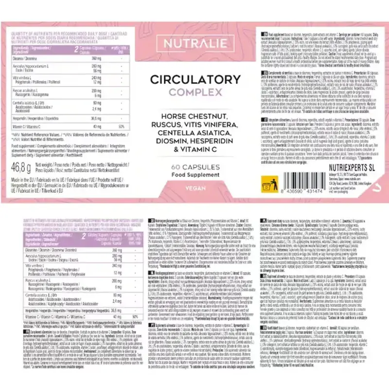 Nutralie Circulatory Complex With Diosmin + Hesperidin, 60 capsules - Image 5