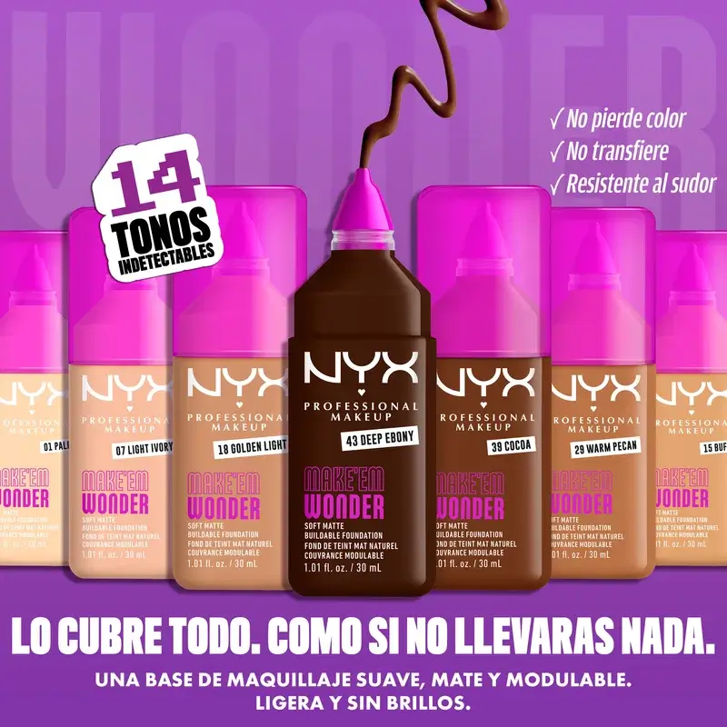 Nyx Cosmetics Make Em Wonder Fdt Classic Tan, 30 ml - Image 4