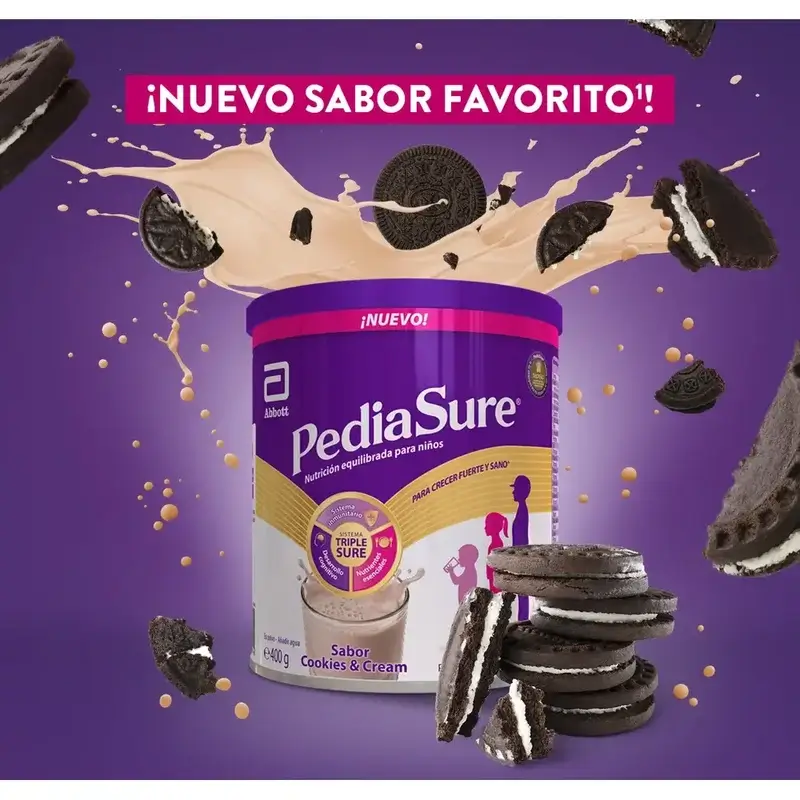 Pediasure Cookies & Cream + Drink Chocolate Children, 850 gr + 4 Bottles Chocolate x 220 ml - Image 2