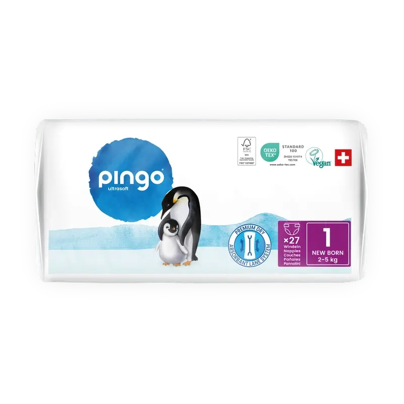 Pingo Ecological Nappies Size 1 (2-5 Kg), 27 units - Image 4