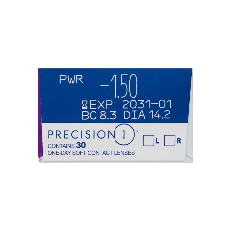 Precision1 Spherical Daily Lenses , 30 units - -0.50, 8.3, 14.2 - Image 5