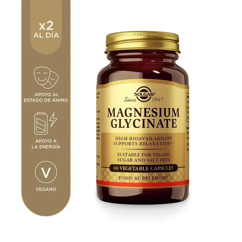 Solgar Magnesium Bisglycinate, Pack 2 x 60 Veggie Capsules - Image 6