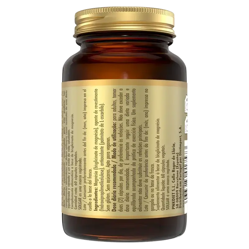 Solgar Magnesium Bisglycinate, Pack 3 x 60 Veggie Capsules - Image 3
