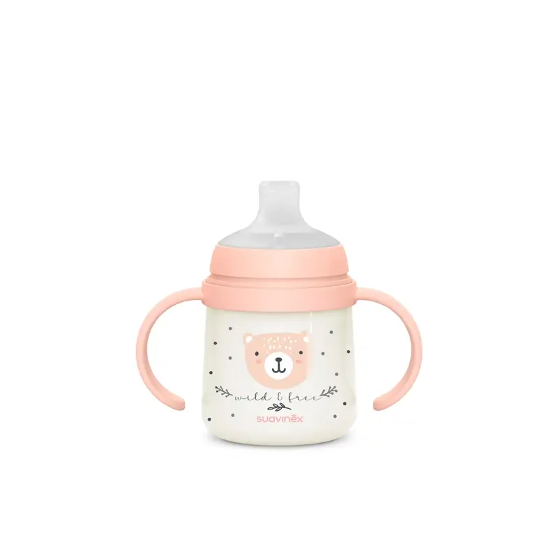 Suavinex Night Bottle Night & Day +6 Months Wild&Free Pink, 150 ml