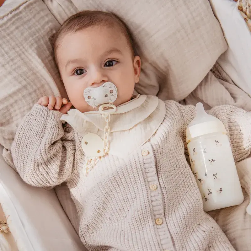 Suavinex Baby Bottle Teat Sx Pro Medium Flow (M) +3 Months Birdies Beige, 270 ml - Image 2