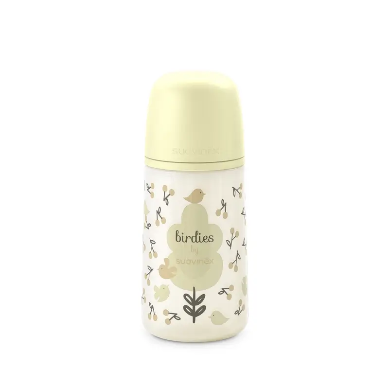Suavinex Baby Bottle Teat Sx Pro Medium Flow (M) +3 Months Birdies Beige, 270 ml - Image 7