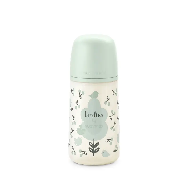 Suavinex Feeding Bottle Teat Sx Pro Medium Flow (M) +3 Months Birdies Green, 270 ml - Image 9