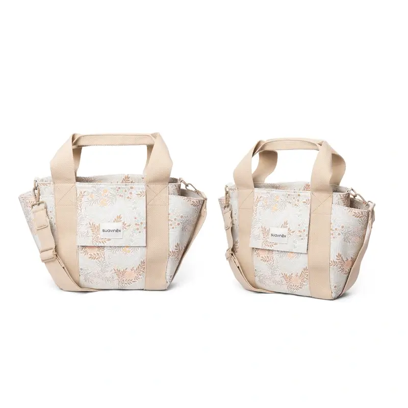Suavinex Baby Trolley Bag Bread Bag Poetry Print Beige - Image 5