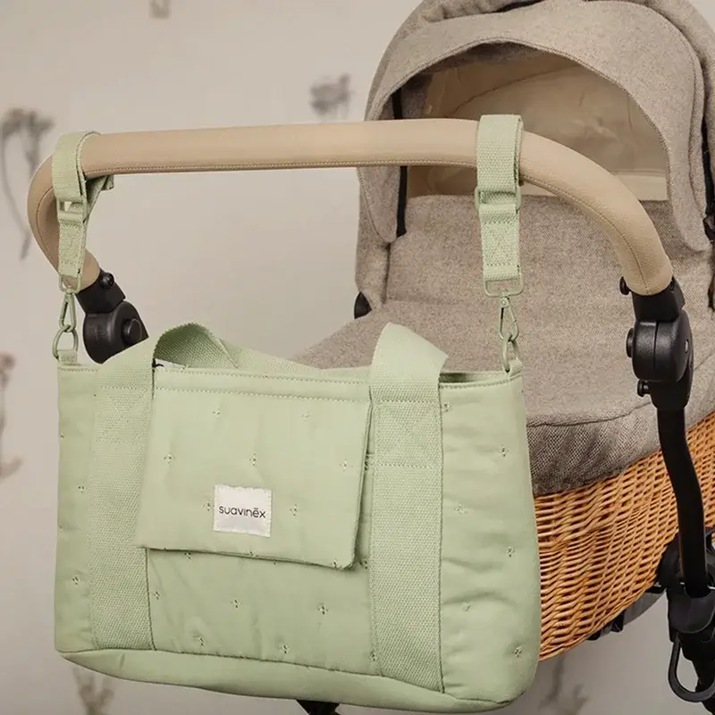 Suavinex Rectangular Poetry Green Rectangular Bread Basket Baby Carrier - Image 2
