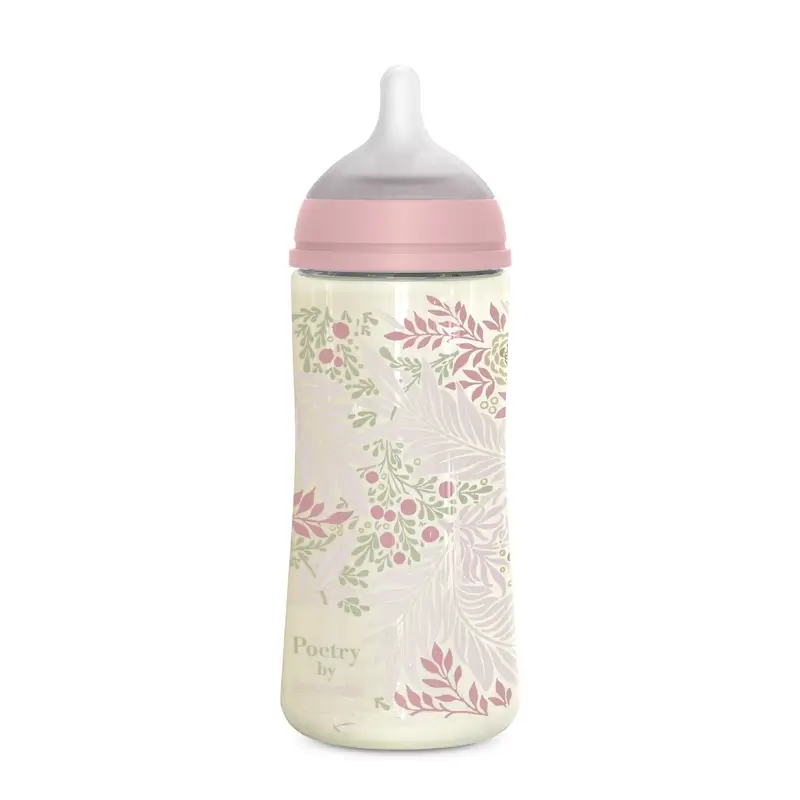 Suavinex Baby Bottle 360 Ml, Dense Flow (L), +6 Months, Poetry Pink - Image 2