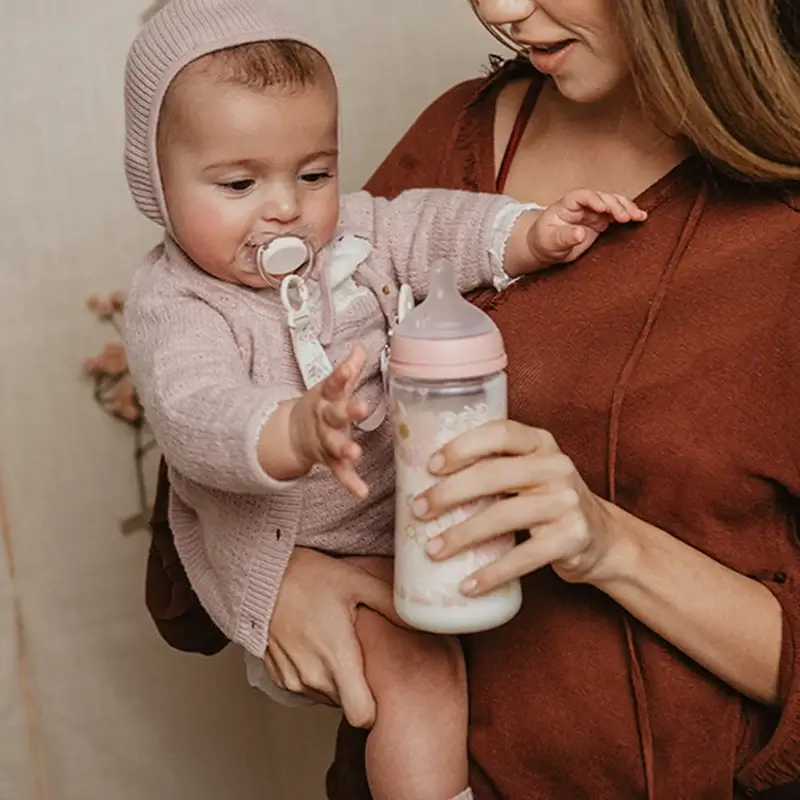 Suavinex Baby Bottle 360 Ml, Dense Flow (L), +6 Months, Poetry Pink - Image 5