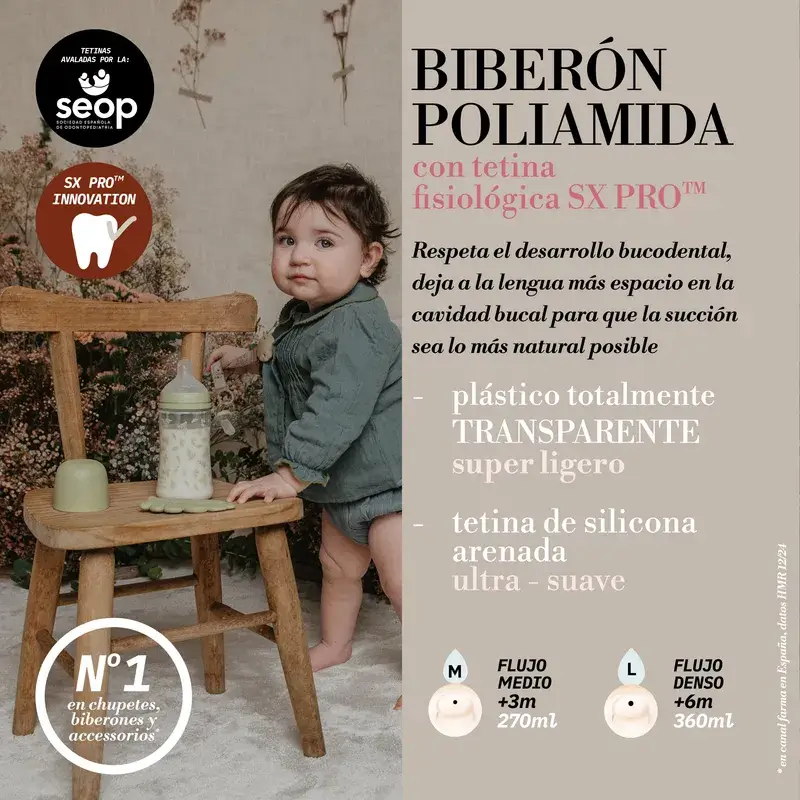 Suavinex Baby Bottle 360 Ml, Dense Flow (L), +6 Months, Poetry Pink - Image 6