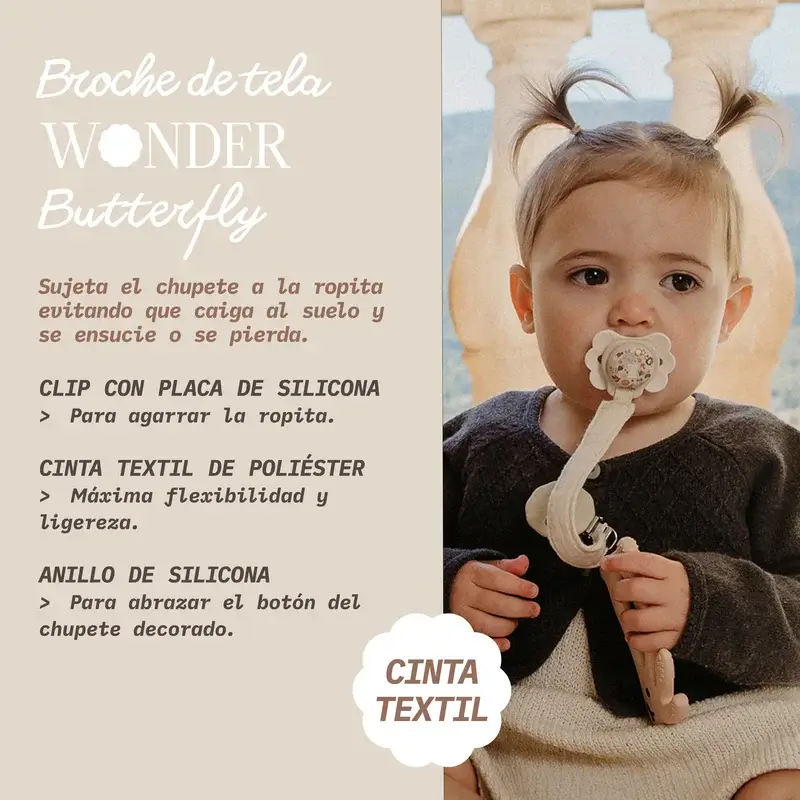 Suavinex Fabric Pacifier +0 Months, Wonderland Pink - Image 5