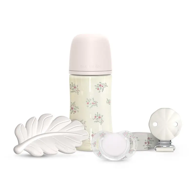 Suavinex Gift Set Pacifier + Pacifier + Bottle 270 Ml (M) + Teether, Pink